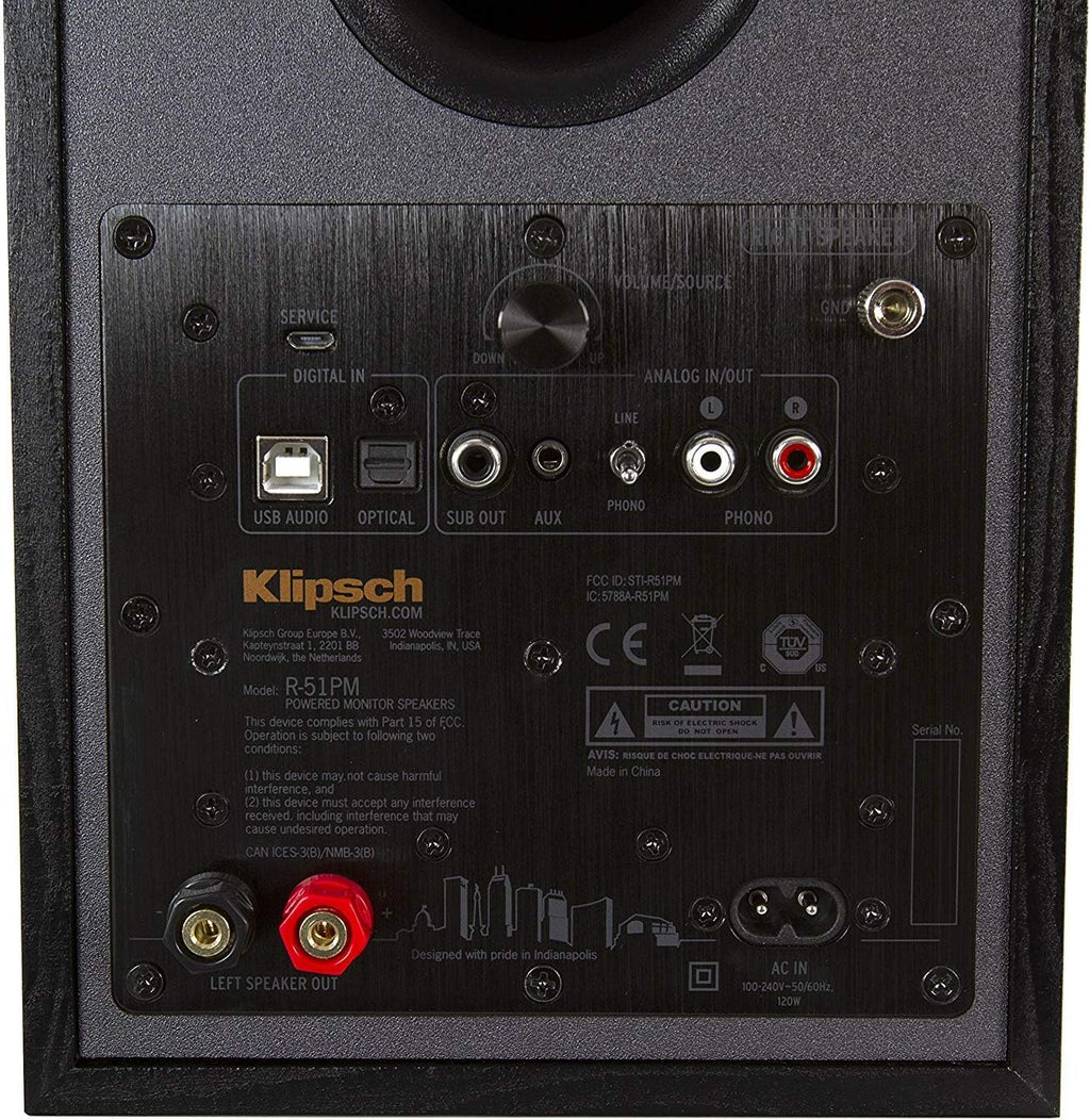 Klipsch R-51PM Altavoz Bluetooth con alimentación, negro