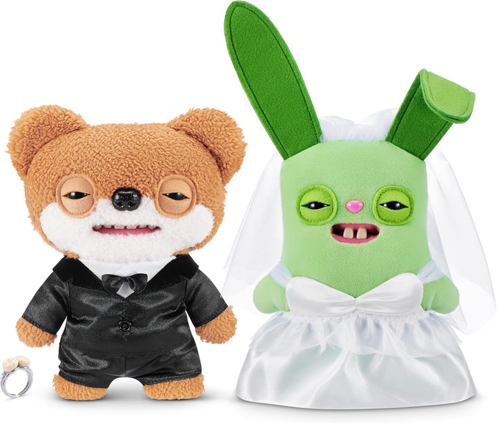Fuggler Wedding Fuggs - Paquete de 2 peluches de 9
