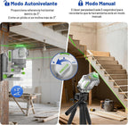 Huepar Pro 2026 Nuevo nivel láser para exteriores 360 autonivelante con alineación de pivote de punto fijo, herramienta niveladora láser verde 3 x 360, control remoto y batería recargable