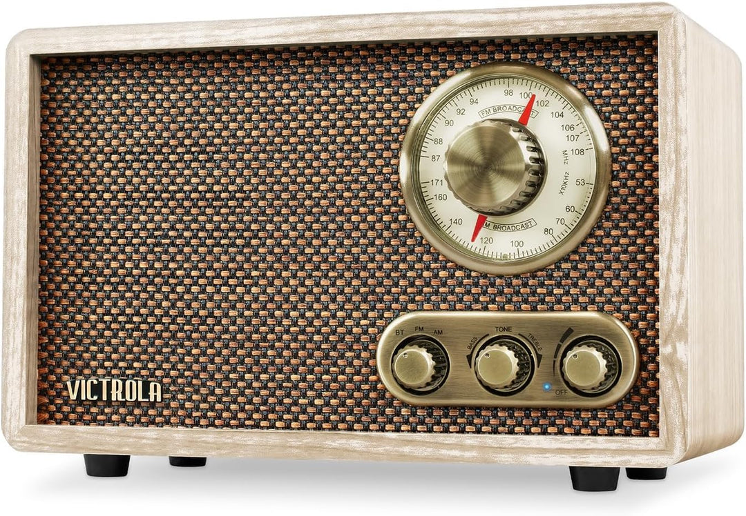 Victrola Willow - Radio Bluetooth de madera retro con altavoces int...