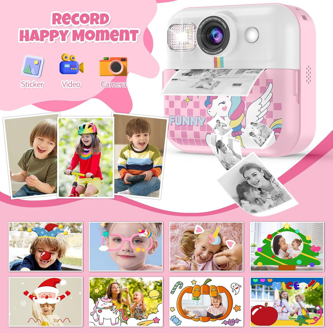 Cámara de impresión instantánea para niños, cámaras imprimibles par...