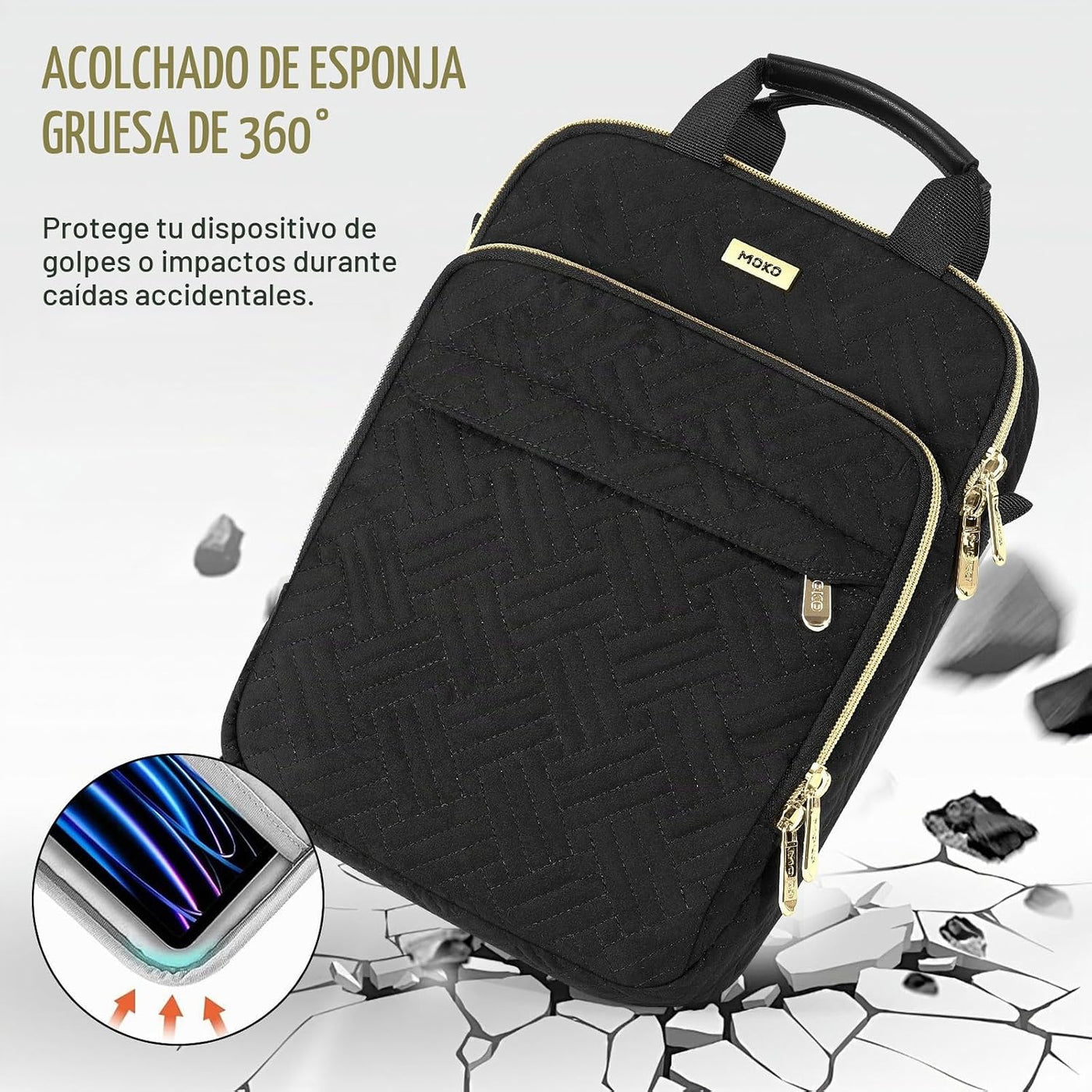 MoKo Bolsa de hombro para portátil de 13-14 pulgadas con asa | Comp...