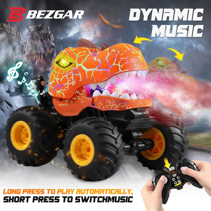 BEZGAR Monster Truck Toys - Camión monstruo de control remoto con r...