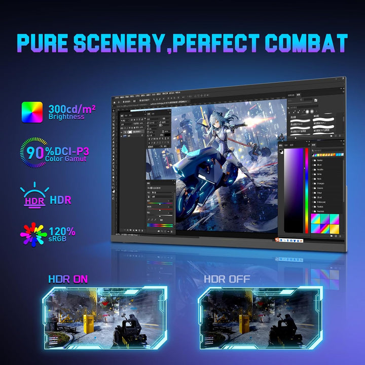 SANSUI Monitor de juegos, 24.5 pulgadas, 300 Hz, 240 Hz, FHD 1080P,...