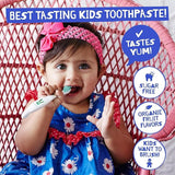 Jack N' Jill Pasta dental natural para niños, fresa orgánica, s...