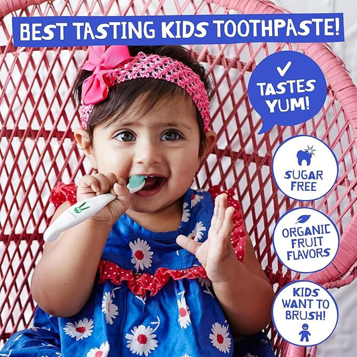 Jack N' Jill Pasta dental natural para niños, fresa orgánica, s...
