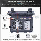 Lykus Titan N200 - Carcasa rígida impermeable para DJI Neo 2 y controlador