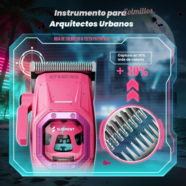SUPRENT Fangs - Cortadora de pelo profesional con motor vectorial d...
