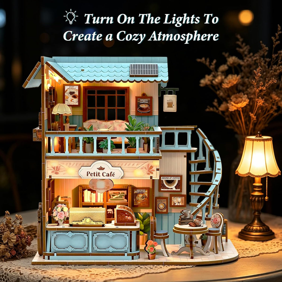 Mini kit de casa, casa de muñecas en miniatura para libros para