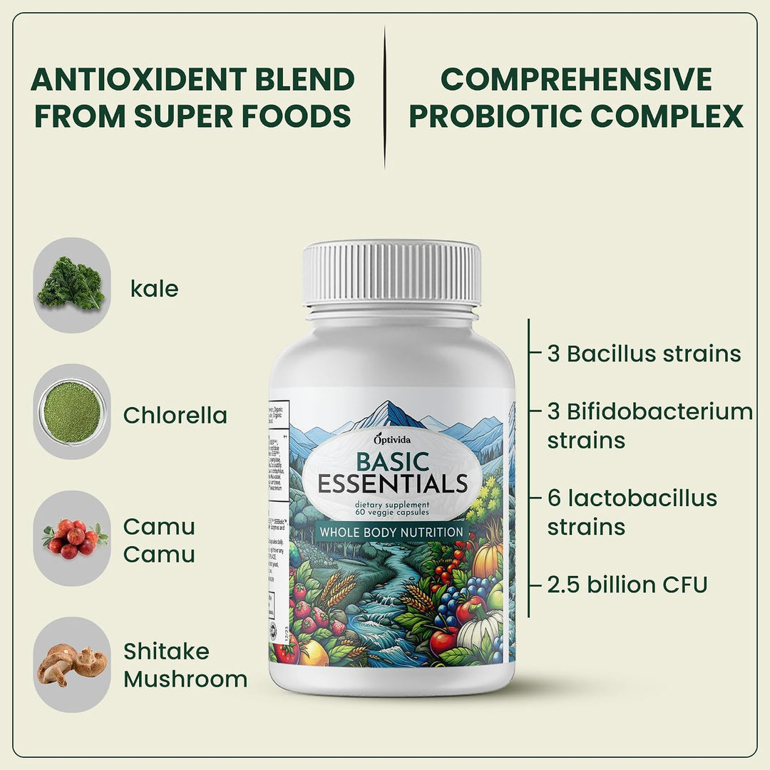 OPTIVIDA - Multivitamínico y minerales de alimentos integrales, fru...