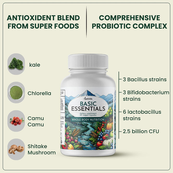 OPTIVIDA - Multivitamínico y minerales de alimentos integrales, fru...