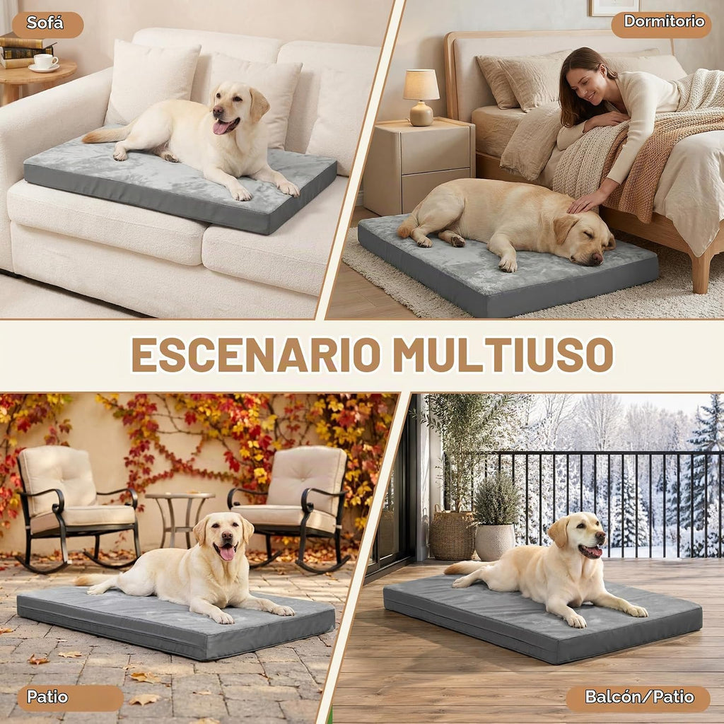 Cojín lavable de gran tamaño impermeable del cajón de la cama del perro al