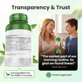 Herbtonics Whole Food Vitaminas adolescentes para energía, concentr...