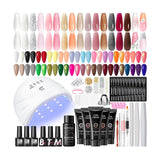 COSCELIA Juego de 67 piezas de esmalte de uñas de gel con luz UV, 2...