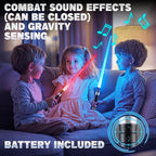 Sables iluminados para niños, paquete de 4 espadas retráctiles de 7