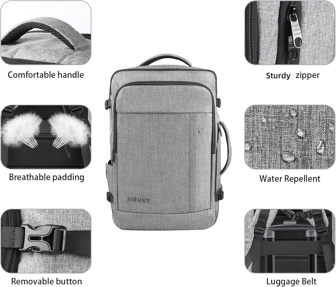Gieury Mochila de 60L, mochila de viaje extra grande para hombres y...