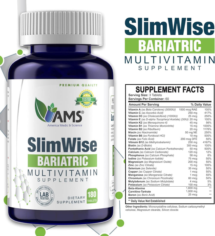 America Medic and Science SlimWise Bariatric Multivitamin 180ct \u2...
