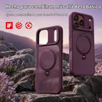 CASEKOO Funda color borgoña para iPhone 18 Pro con soporte magnético