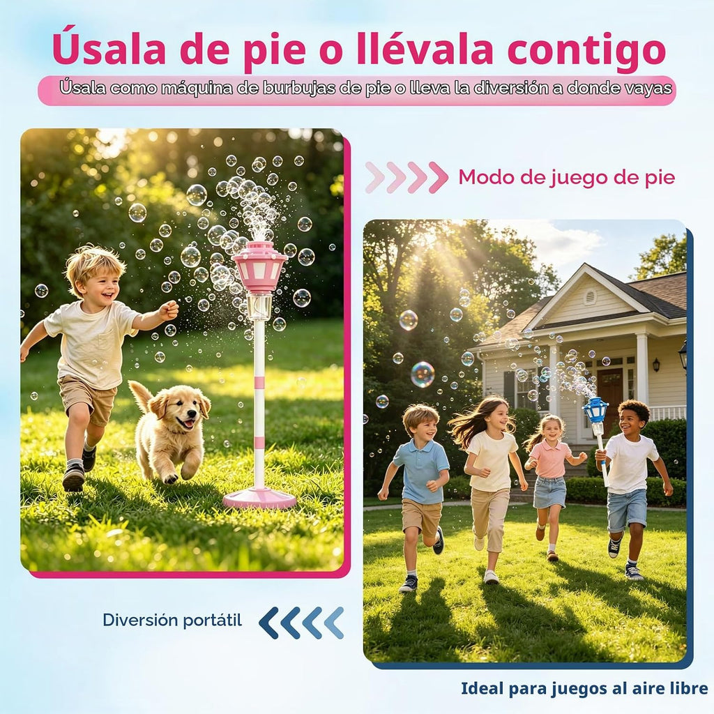 Lámpara Paquete de 2 máquinas de burbujas para niños, máquina automática de hacer