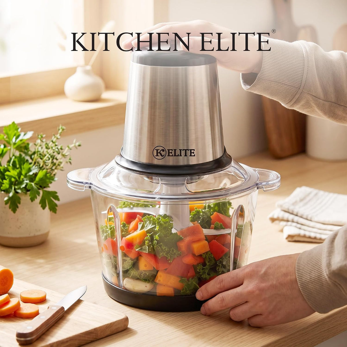 Kitchen Elite PowerChop - Procesador de alimentos de 8 tazas