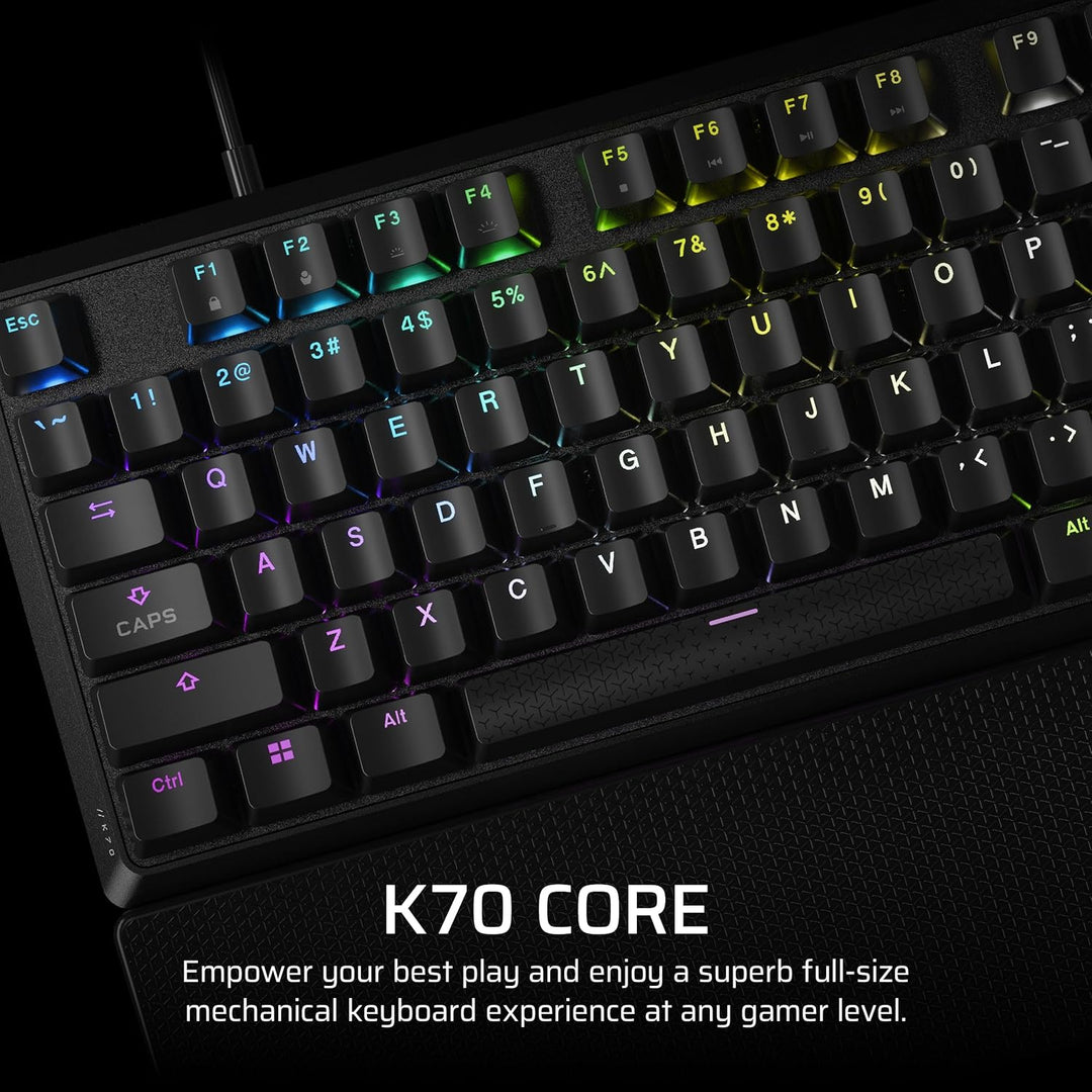Corsair K70 Core RGB Teclado mecánico con cable para juegos con rep...