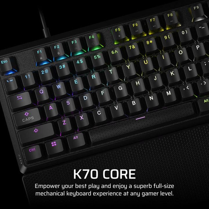 Corsair K70 Core RGB Teclado mecánico con cable para juegos con rep...
