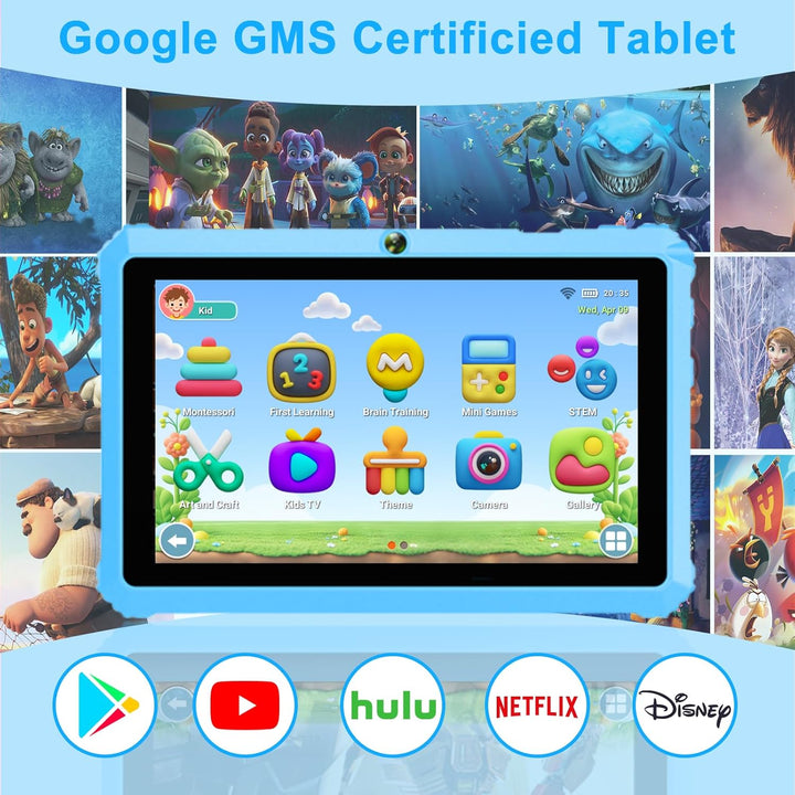 YINOCHE Tableta Android para niños de 7 pulgadas para niños de 3 a...