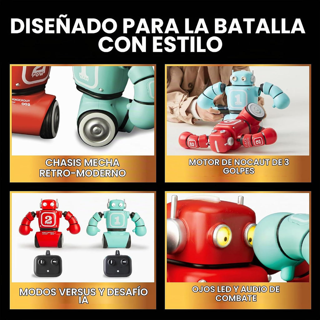 FAO Schwarz RC Robot Knockout Control Remoto Boxeo Set, 2 Robots de Lucha