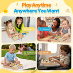 Tablero de actividades para niños pequeños - Juguetes Montessori para niños de 1, 2, 3 años, tablero de actividades sensoriales de madera, juguete de tablero antiestrés con interruptores y cajas de