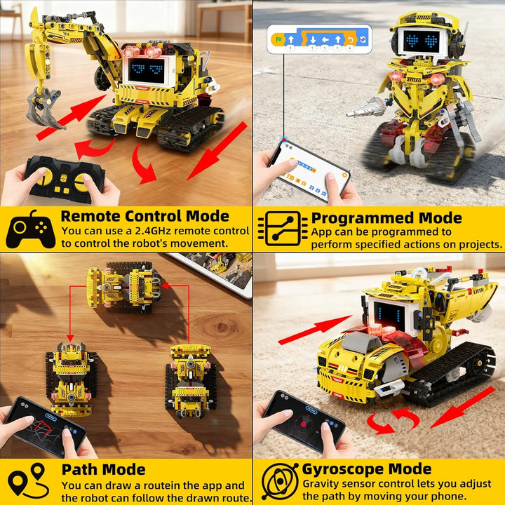 Juego de bloques de construcción de robot programable 5 en