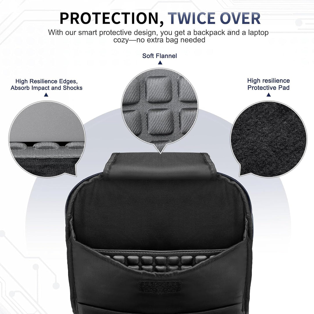 SUIKIHUM Mochila delgada a prueba de golpes para laptop para hombre...