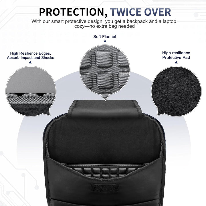 SUIKIHUM Mochila delgada a prueba de golpes para laptop para hombre...