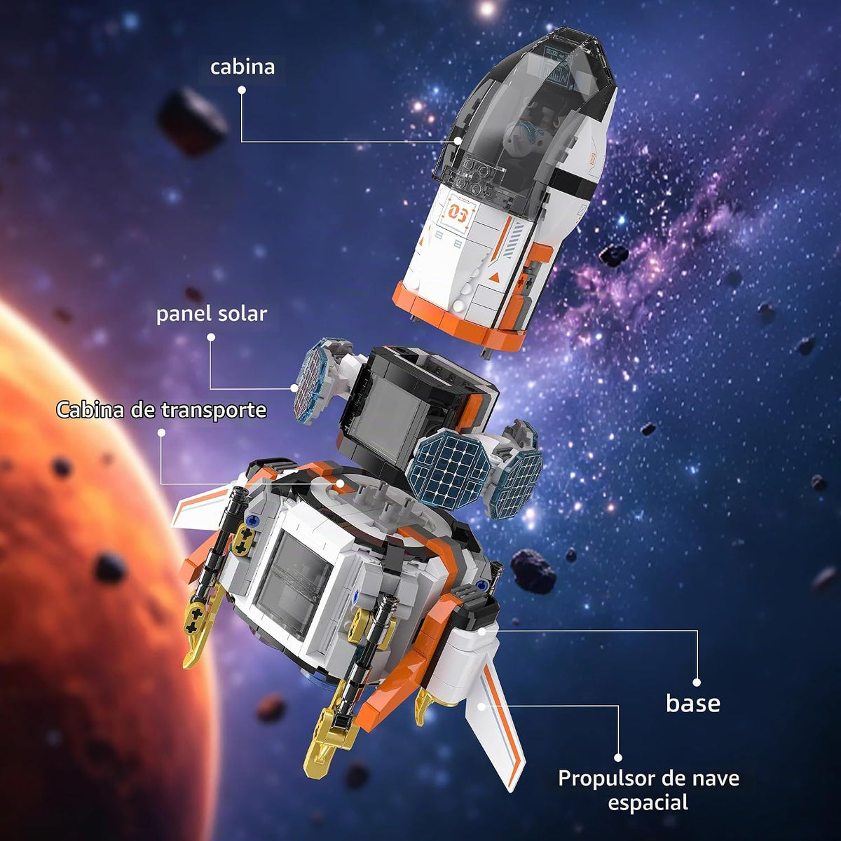 Sistemas modulares del edificio de la nave espacial, bloques de exploración