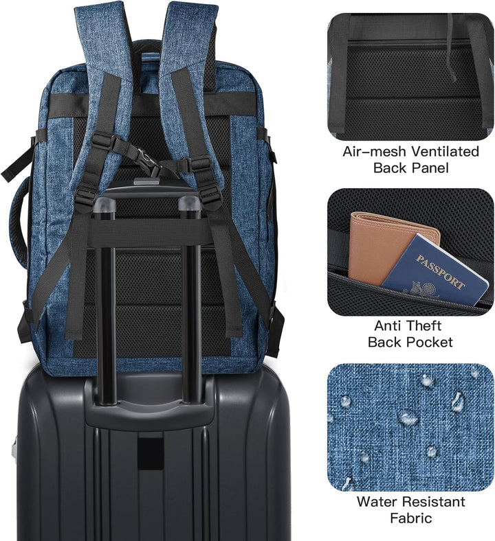 Mochila de transporte, mochila de viaje extra grande de 50 L para h...