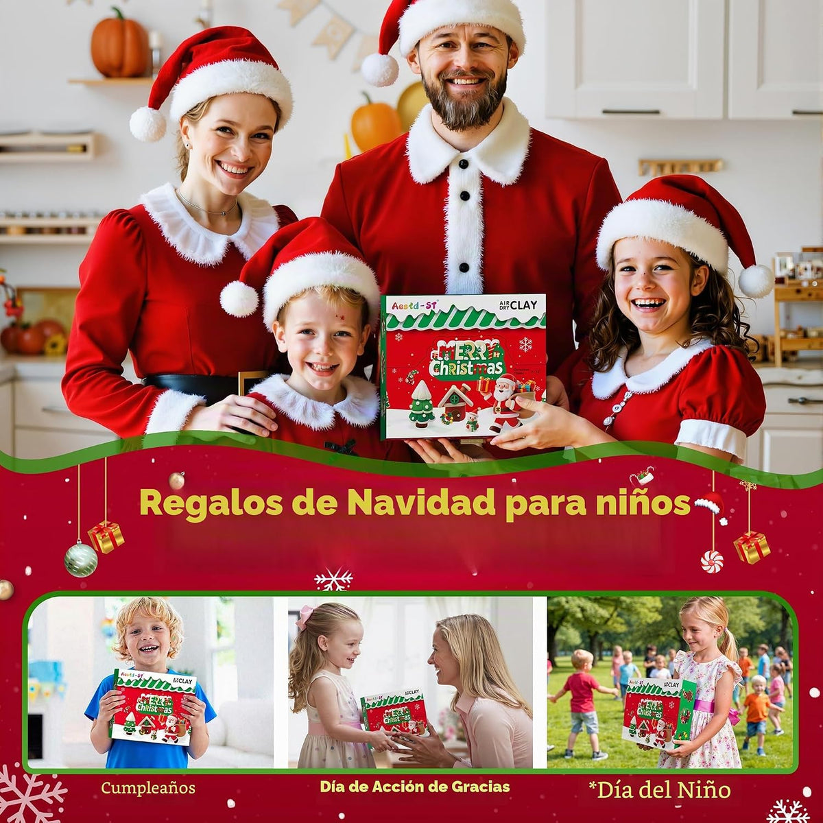 Air Dry Clay Kit - Christmas Theme, Modeling Clay para Kids
