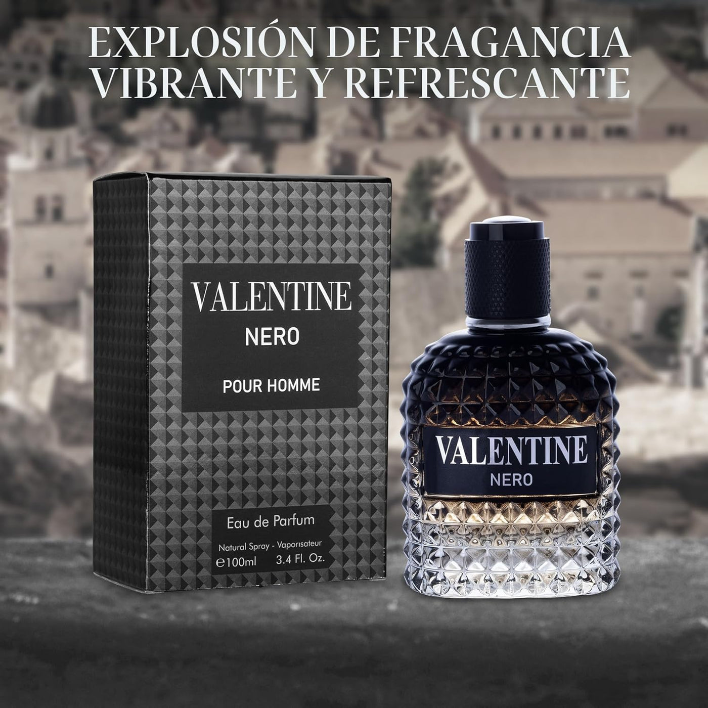 Valentine Nero - Fragancia aromática amaderada con notas florales y...