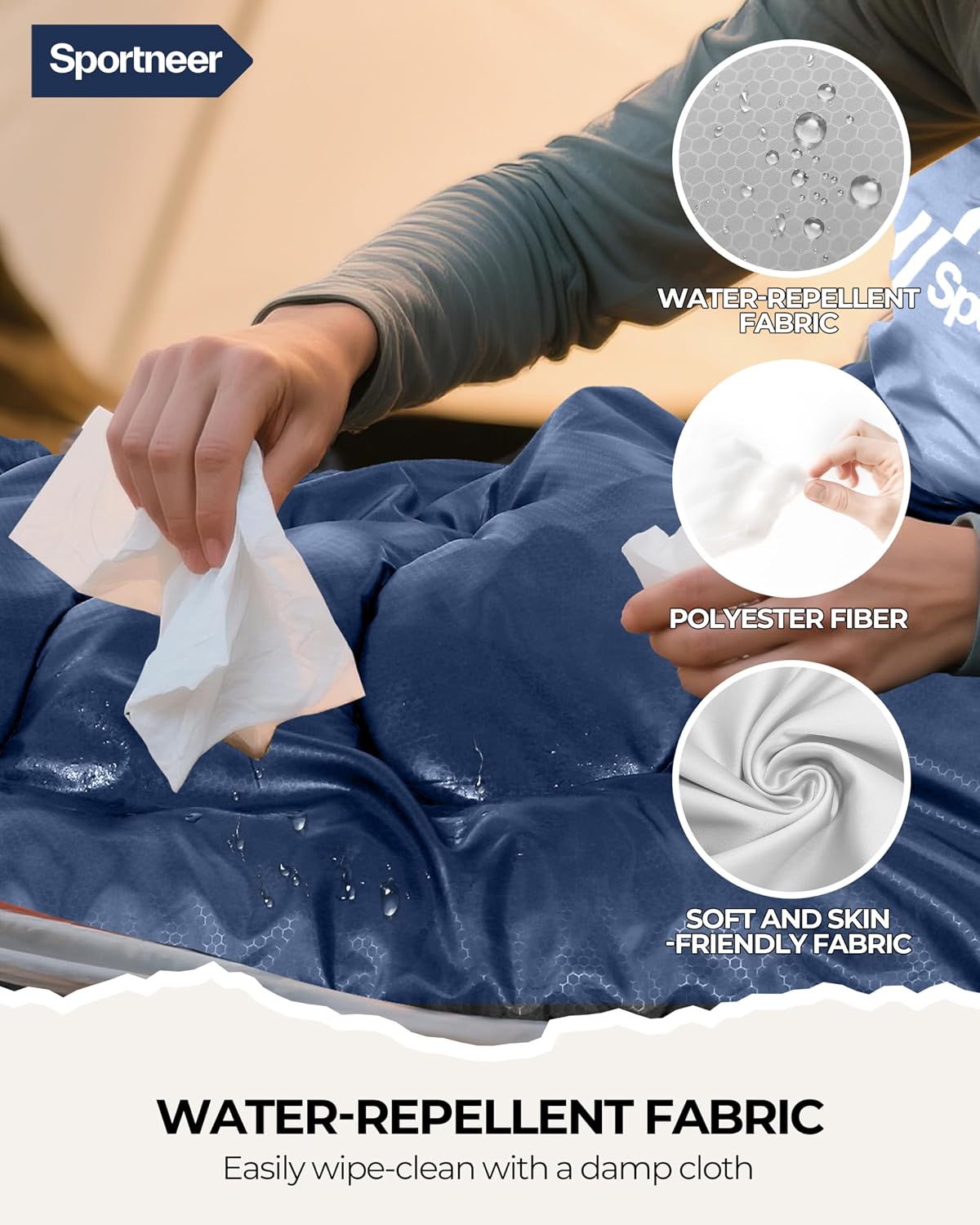 Sportneer Saco de dormir, 3 estaciones, cálido y frío, saco de dormir para adultos, niños y niñas, con saco de compresión, accesorios ligeros para equipo de camping, mochileros, senderismo