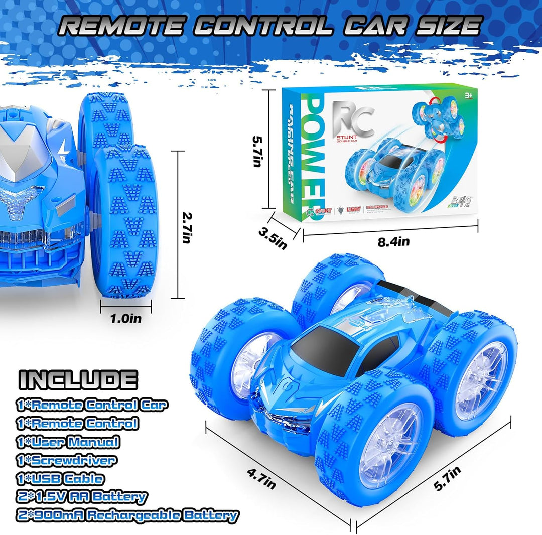 Wupuaait Auto a control remoto para niños, autos de acrobacias a co...