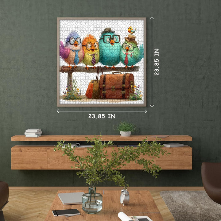 PICKFORU Funny Bird Puzzles for Adults 1000 Pieces Nature