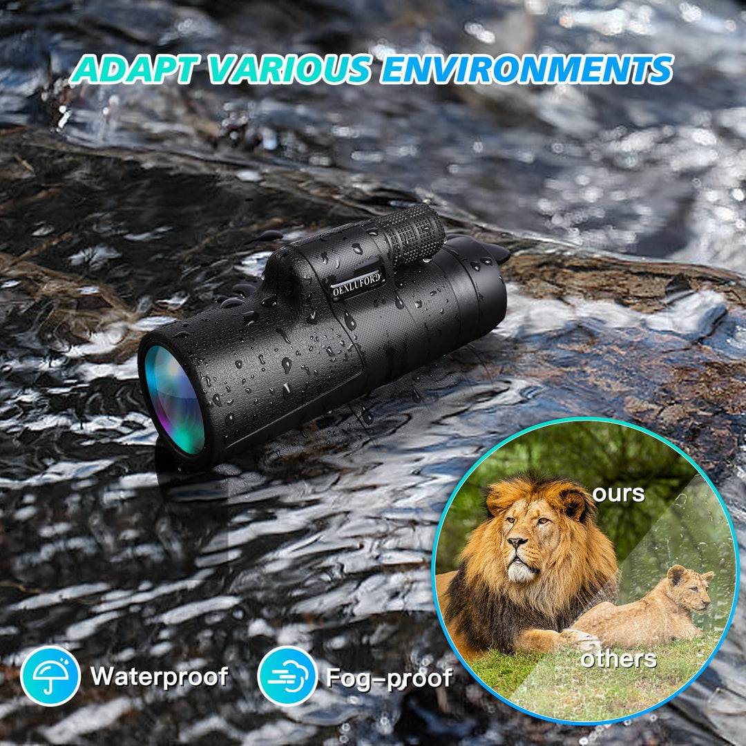 OEXLUFORD Monocular de 80 x 100 para adultos Telescopio
