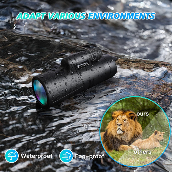 OEXLUFORD Monocular de 80 x 100 para adultos Telescopio