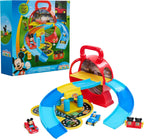 Disney Junior Mickey Mouse Stow 'n Go Garage Figura y juego de vehículo