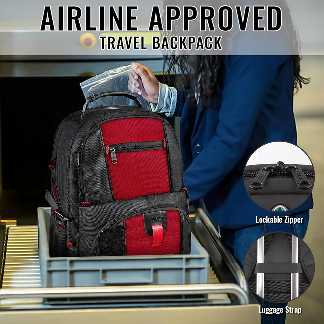 YOREPEK - Mochilas grandes para laptops de hasta 18.4 pulgadas, com...