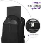 Targus Mochila clásica para laptop de 15 a 16 pulgadas, se adapta a la mayoría de portátiles de hasta 16 pulgadas, mochila de viaje acolchada para viajeros de negocios, universidad y viajes (TBB943GL)