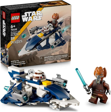 LEGO Star Wars Plo Koon's Jedi Starfighter Microfighter - Juguete de construcción para juego de simulación - Juego de guerras clónicas y decoración de habitación para niños y niñas, a partir de 6 años