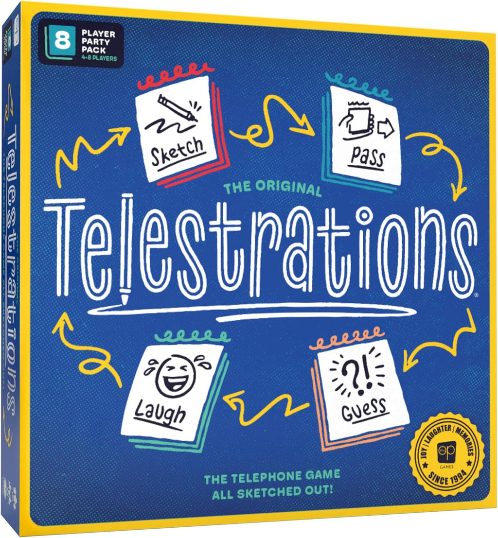 Telestrations Juego de Mesa para 8 Jugadores, un Hilarante Juego de Fiesta de Dibujar y Adivinar