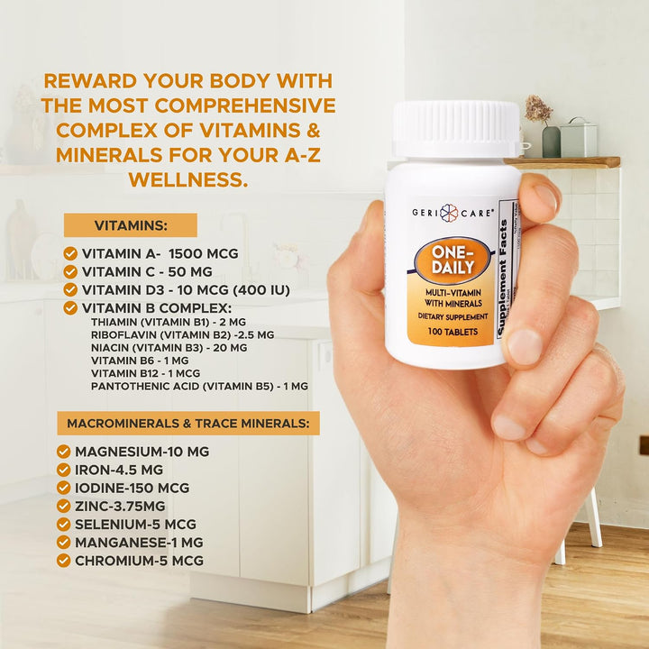 Multivitaminas diarias con minerales para hombres y mujeres (100 ta...