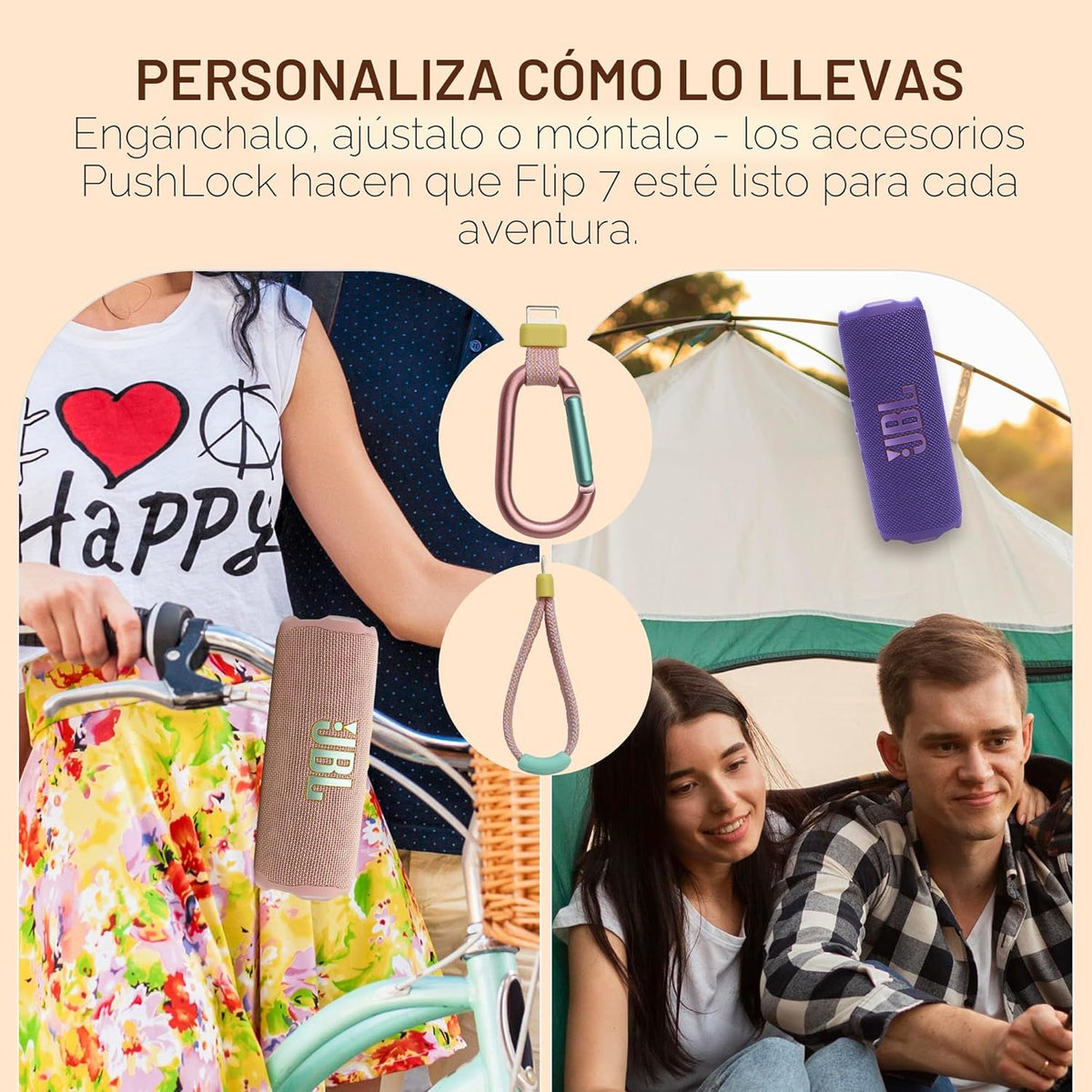 JBL Altavoz Bluetooth portátil Flip 7, IP68 impermeable, a prueba d...