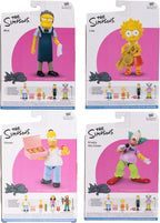 JAKKS Pacific Disney - Figuras de acción de Los Simpson, paquete de 4 figuras coleccionables de 5 pulgadas de Wave 2 - Lisa, Krusty, Moe y Homer