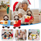 Yelakey Peluche Jesús de 15.7 pulgadas que respira, juguete musical con luz, Marrón